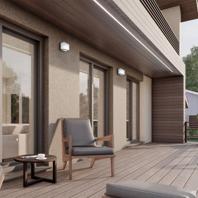 DH0171ARD 230V 10W 780Lm 3000K чорний 110*110*104mm IP54 CUBE